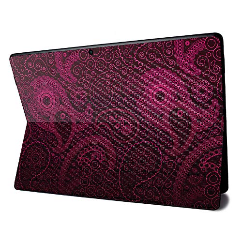 Image of MightySkins Carbon Fiber Skin for Microsoft Surface Pro X - Paisley | Textured Carbon Fiber Finish | Easy to Apply, Remove, and Change Styles | Made in The USA