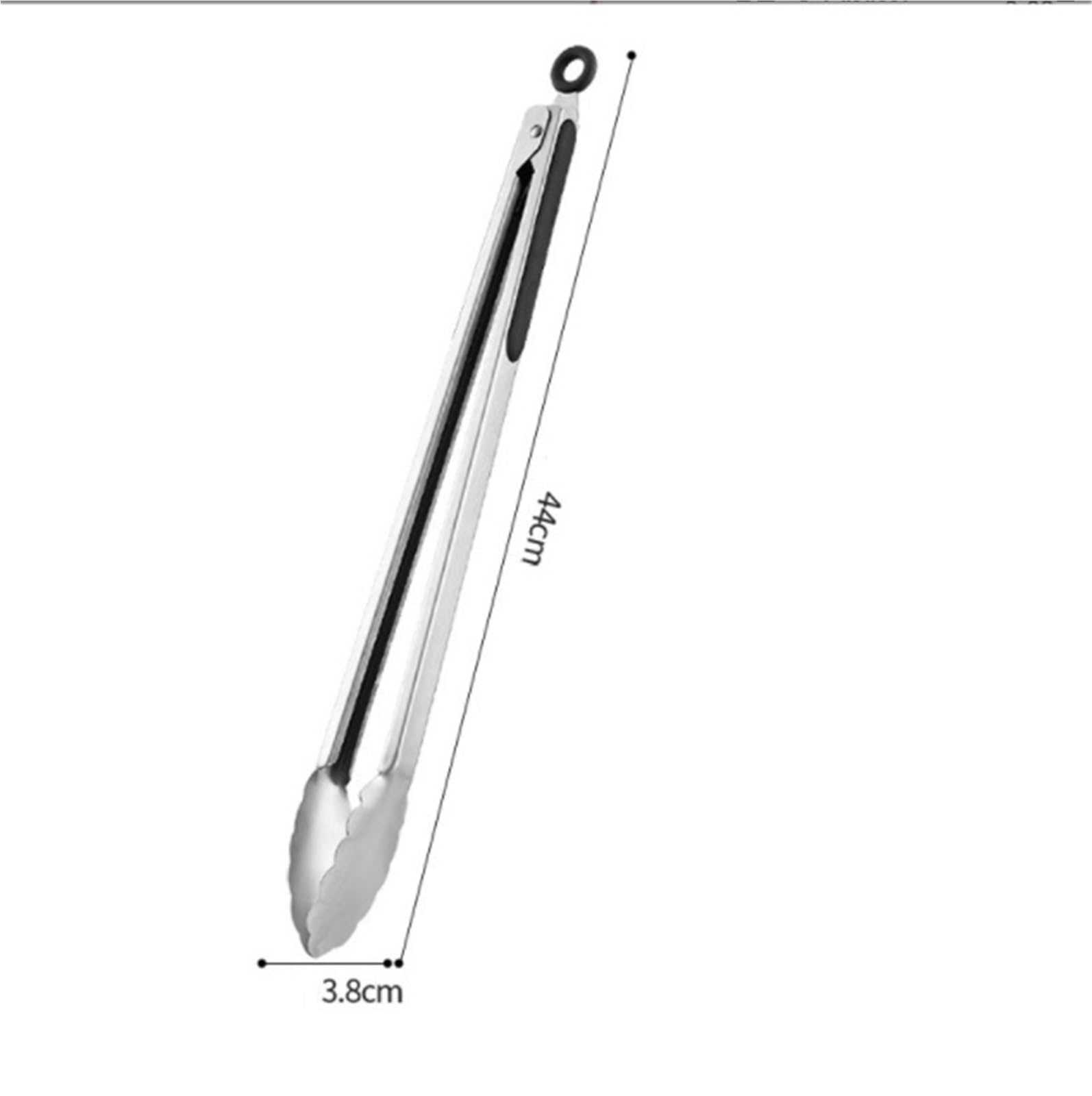Pinzas De Cocina Pinzas For Parrilla De Acero Inoxidable, Pinzas Antiescaldaduras Adecuadas For Cocinar Filetes para Cocinar Barbacoa Parrilla(Rot,44ccm)