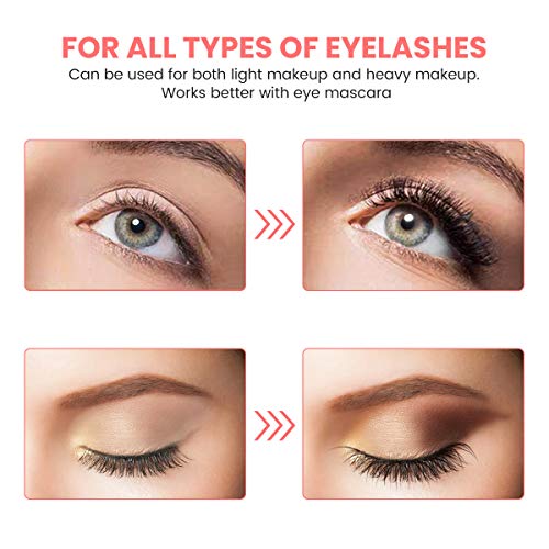 Heated Eyelash Curler, HOCOSY Electric Eyelash Curler 【2020 Newest】Mini USB Portable Eye Curler With LED Screen Display for Eyelashes Quick Natural Curling, Fast Heating and 24 Hours Long Lasting