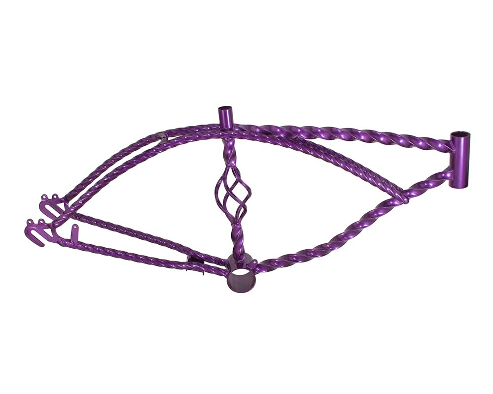 Lowrider Bike 20 Cage Twisted Frame Purple.