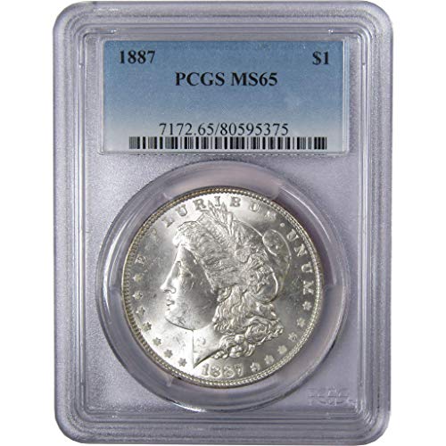 1887 Morgan Dollar MS 65 PCGS Silver Uncirculated $1 Coin