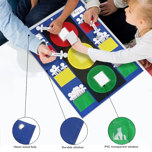 Gráfico de bolsillo de comportamiento infantil y panel organizador escolar de pared 2