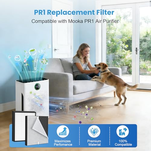 Image of 2 Pack PR1 Replacement Filter Compatible with Mooka PR1 Air Purifier