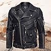 Leather Jacket Mens, Motorcycle Jacket Casual Jacket Stand Collar Soft Warm Bomber Aviatore Faux Leather Windbreaker Mens Bomber Jackets Uk Mens Jacket Varsity Jacket Men Outwear Pu Coat #2