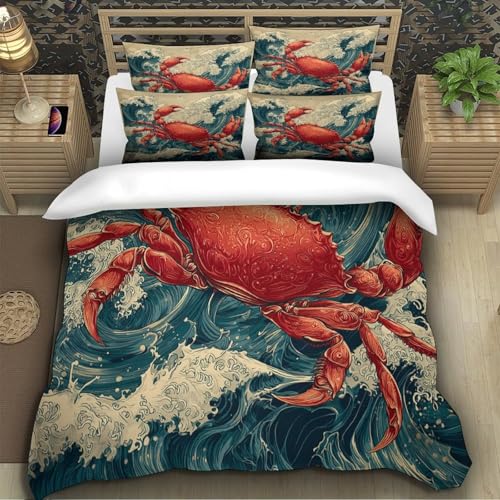 Linge de lit double motif pommes rouges 3d au fini microfibre super douce unique - 5