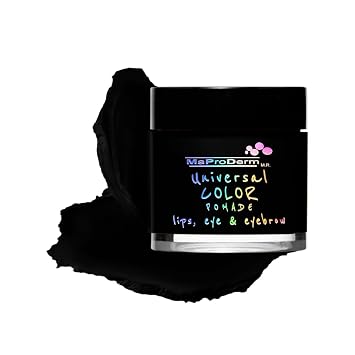 Maproderm Universal Color Pomade 100 Coal. Apply as shadow, eyeliner, eyebrow, lip and blush.