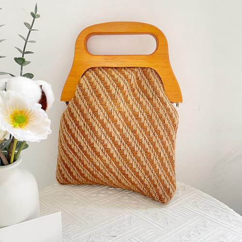 Sac à main tissé grande capacité avec poches de rangement - 3