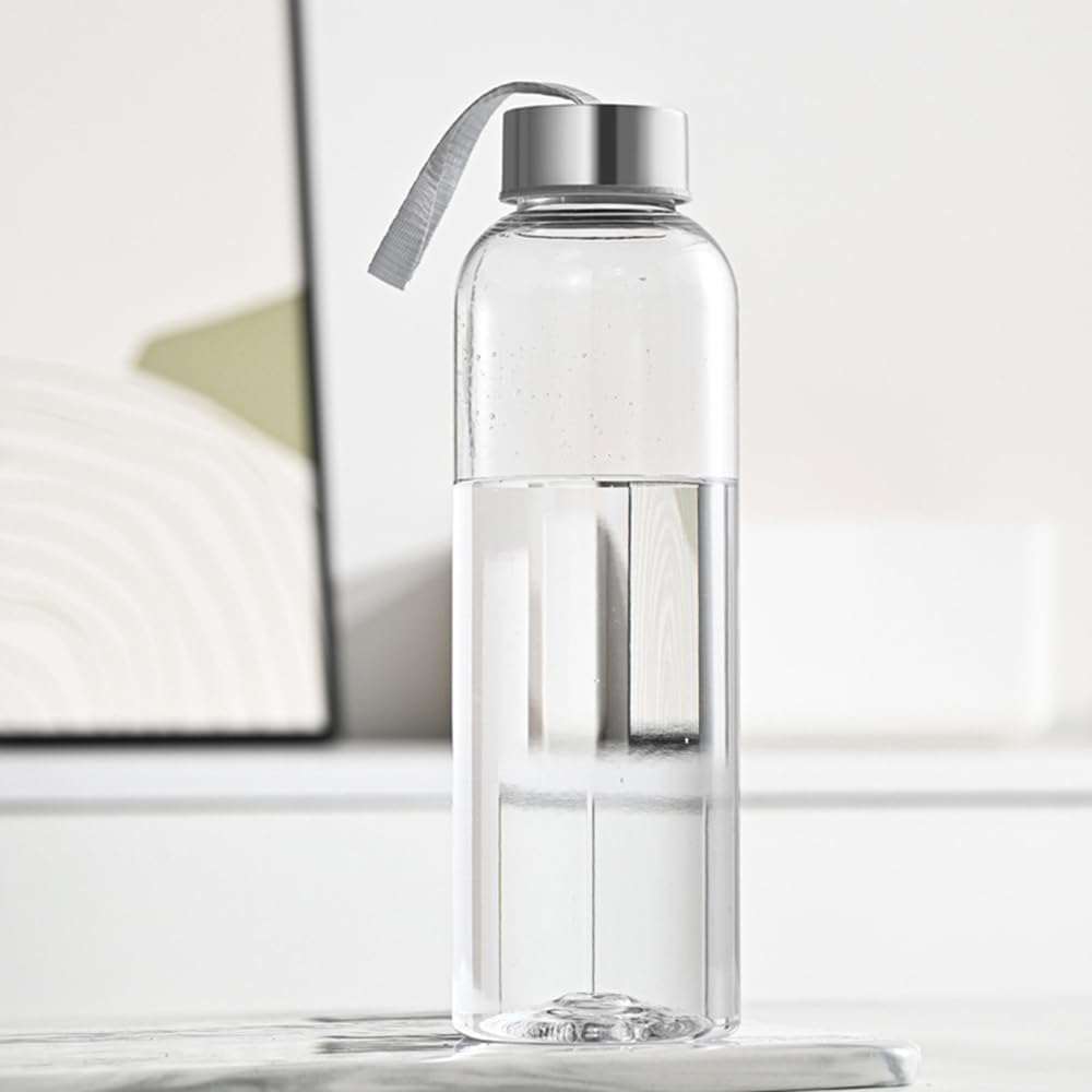 Bouteille Deau Transparente en Plastique De 300/400/580 ML, sans Bpa, étanche Et Réutilisable, avec Poignée Et sans Paille. Idéale pour La Salle De Sport, Les Transparent 300ml