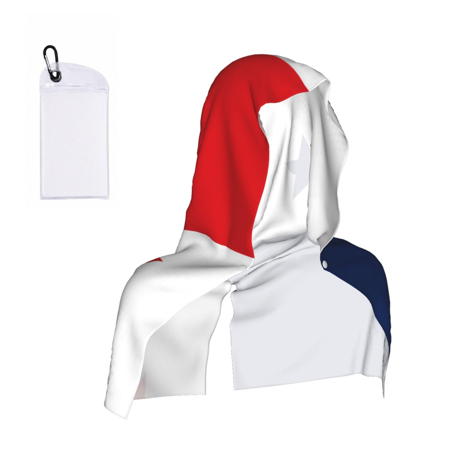 CNTDBU Flag of Panama Cooling Towel Hooded-Instant Chill Neck Cover for Sports, UV Cooling Rag for Running Gym