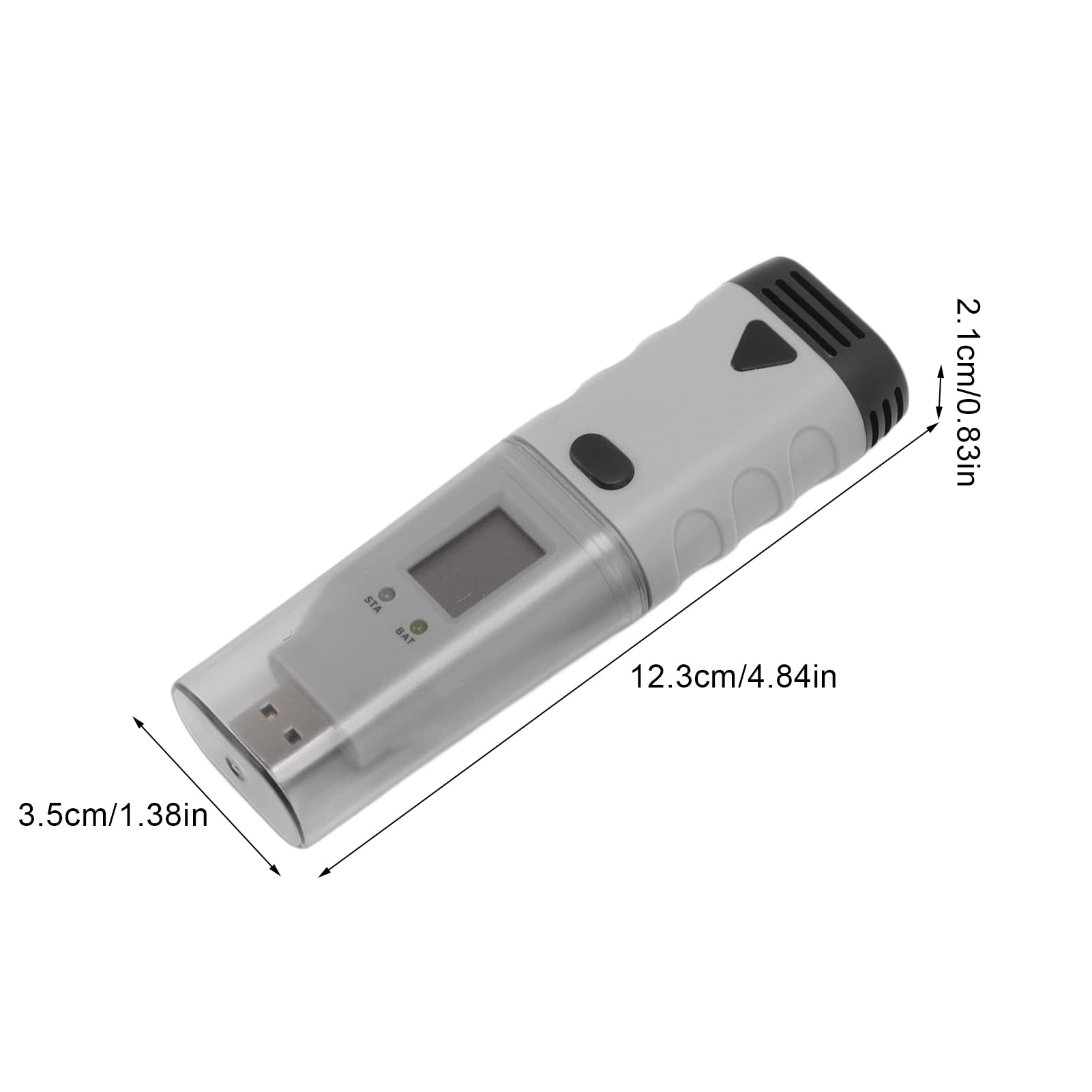 Tnfeeon Termometro Digitale Portatile per Temperatura, Allarme LED a Due Misuratore Portatile di Misurazione dell'umidità della Temperatura per il Monitor della Stanza dei Bambini dei Rettili della