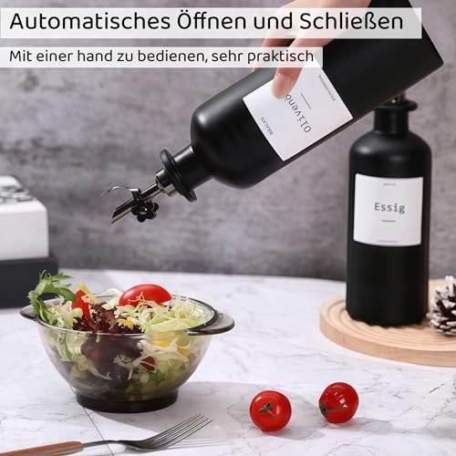 Ölspender Set Bikalan mit 2 Essig- und Ölflaschen, 500ml