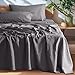 SONORO KATE Bed Sheets Set Sheets Microfiber Super Soft 1800 Thread Count Egyptian Sheets 16-Inch Deep Pocket Wrinkle Fade and Hypoallergenic - 6 Piece (King, Grey)
