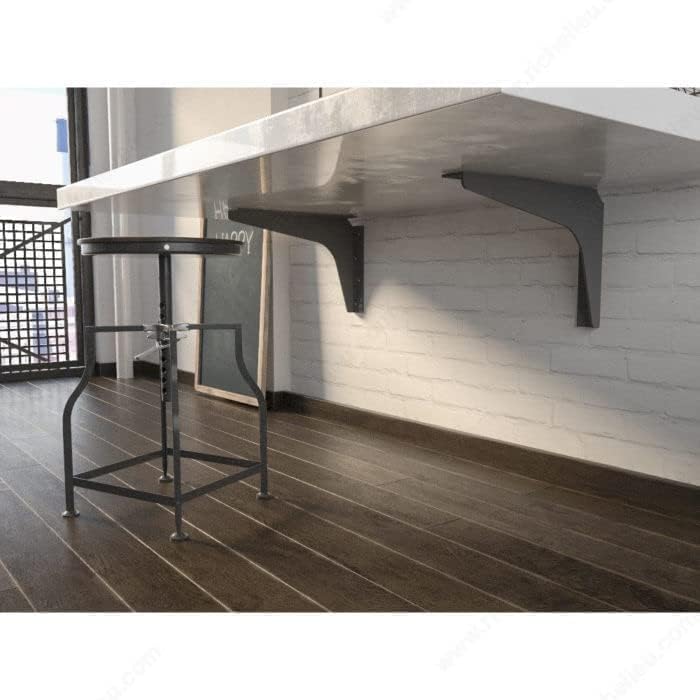 Kolossus RHC9910 - Un par de soportes reversibles con recubrimiento en polvo texturizado de construcción de acero resistente de 18 pulgadas