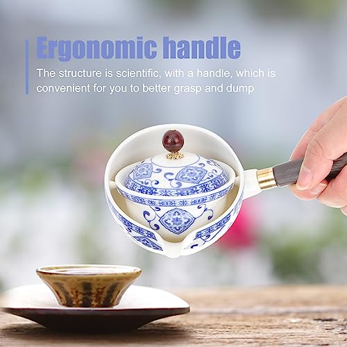 KICHOUSE Chaleira Portátil 1 Set Chinese Style Tea Ware Set Fu Tea Cups Ceramic Tea Pot Home Supplie