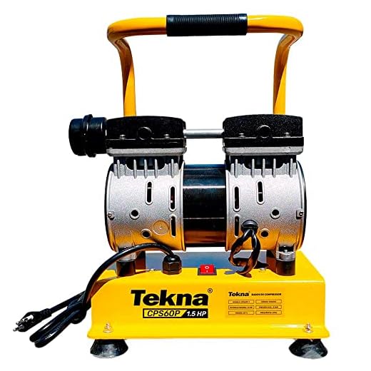 Tekna Compressor de Ar Direto CPS60P 1,5HP 150L/min 8BAR Isento de Óleo 220V – Compacto, Silencioso e Ideal para Poços Semi-Artesianos, Limpeza e Pulverização