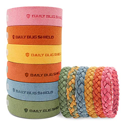Aerb Pulsera Antimosquitos 12 Pcs, Reperente cororidos antimosquitos de 100% nutural, Impermeable y Reciclable, Eficaz Prolongadacontra Mosquitos para Actividad Interior y al Aire Libre