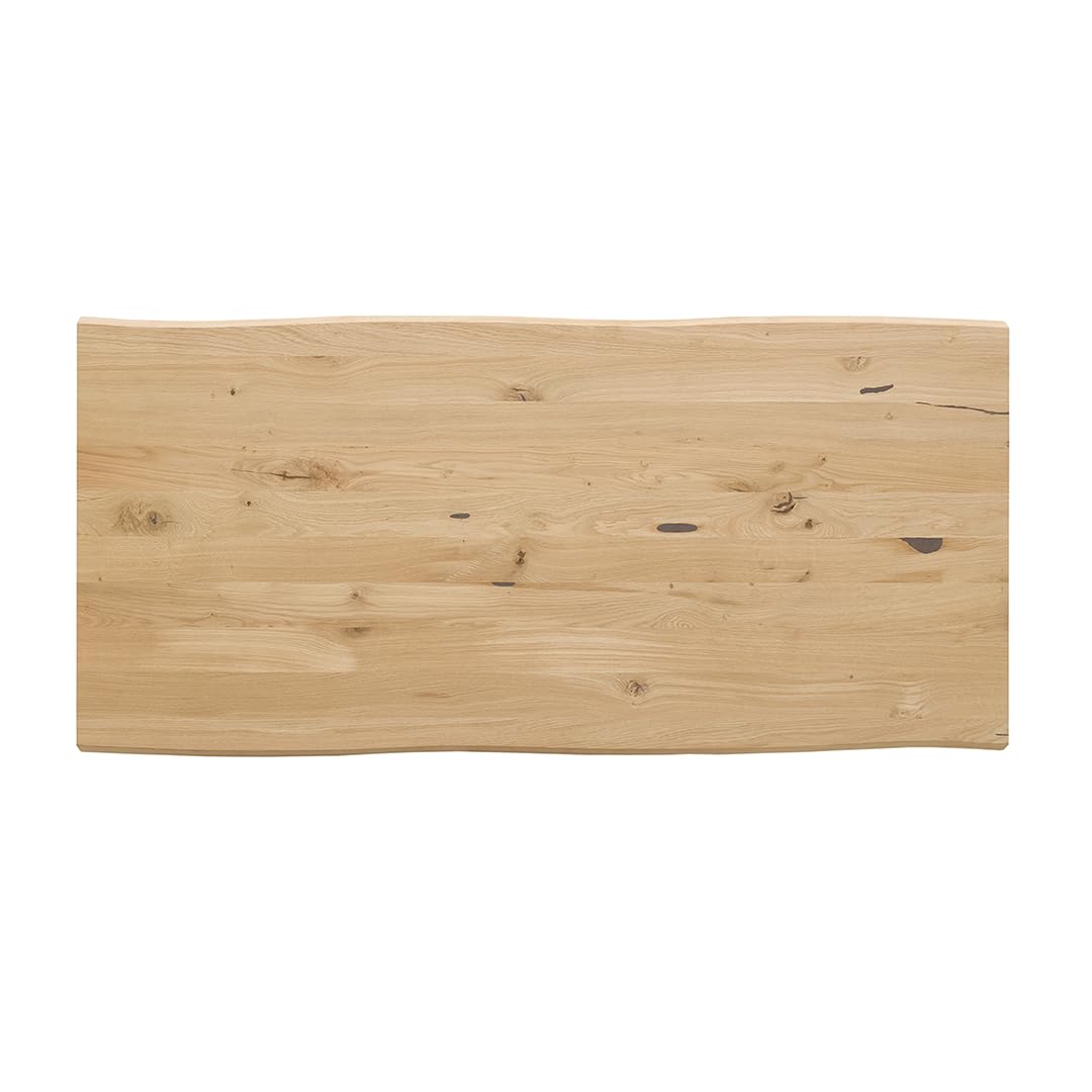 iWerk® Tischplatte aus Eiche 145 x 70 cm – Massiv & Rustikal – Echtholz-Tischplatte für individuelle Zwecke