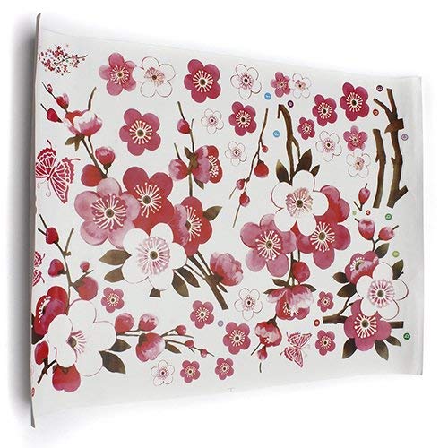 Sticker mural fleur de prunier amovible deco durable amovible sans abimer les murs