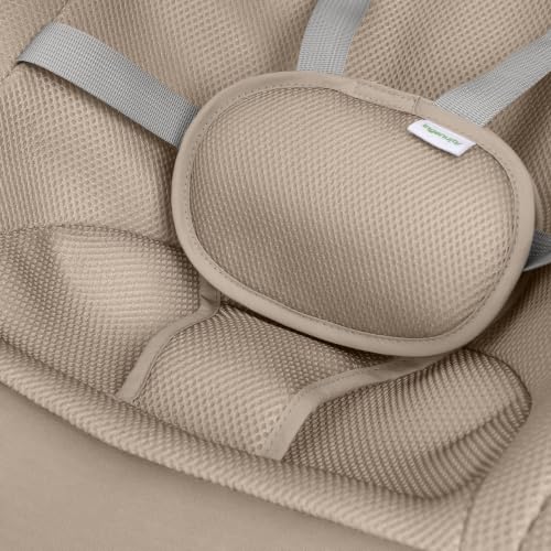 Image of Ingenuity Nestle Vibrating Rocker, Lightweight Foldable Infant Seat with Breathable Fabric, 2-Position Recline, Mini Vibration Unit, 5-Point Harness