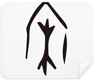 Bone Inscription Chinese Surname Character Song Cleaning Cloth Screen Cleaner 2pcs Suede Fabric