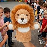 Zoom IMG-2 marionette animali peluche leone giraffa Zoom IMG-2 marionette animali peluche leone giraffa