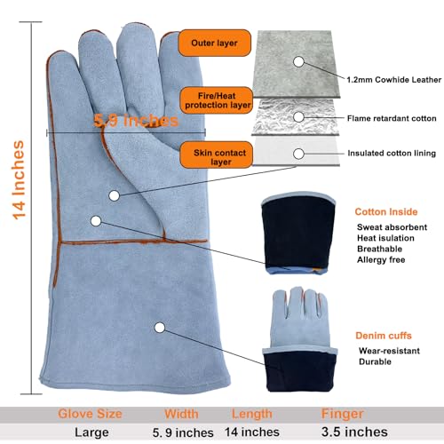 PerfeSafe 14 Inch Welding Gloves