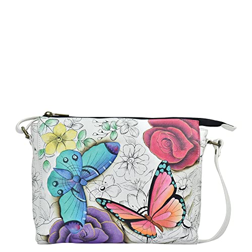 Anna by Anuschka Women Hand Painted Genuine Leather Slim Medium