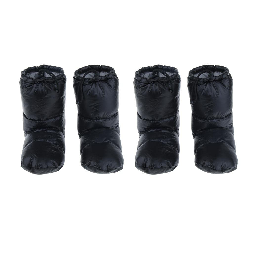 CALANDIS™ 2 Pairs White Goose Down Slippers Winter Warm Booties Black M | Socks | Men's | Clothing | & Hiking | Outdoor Sports-image-38