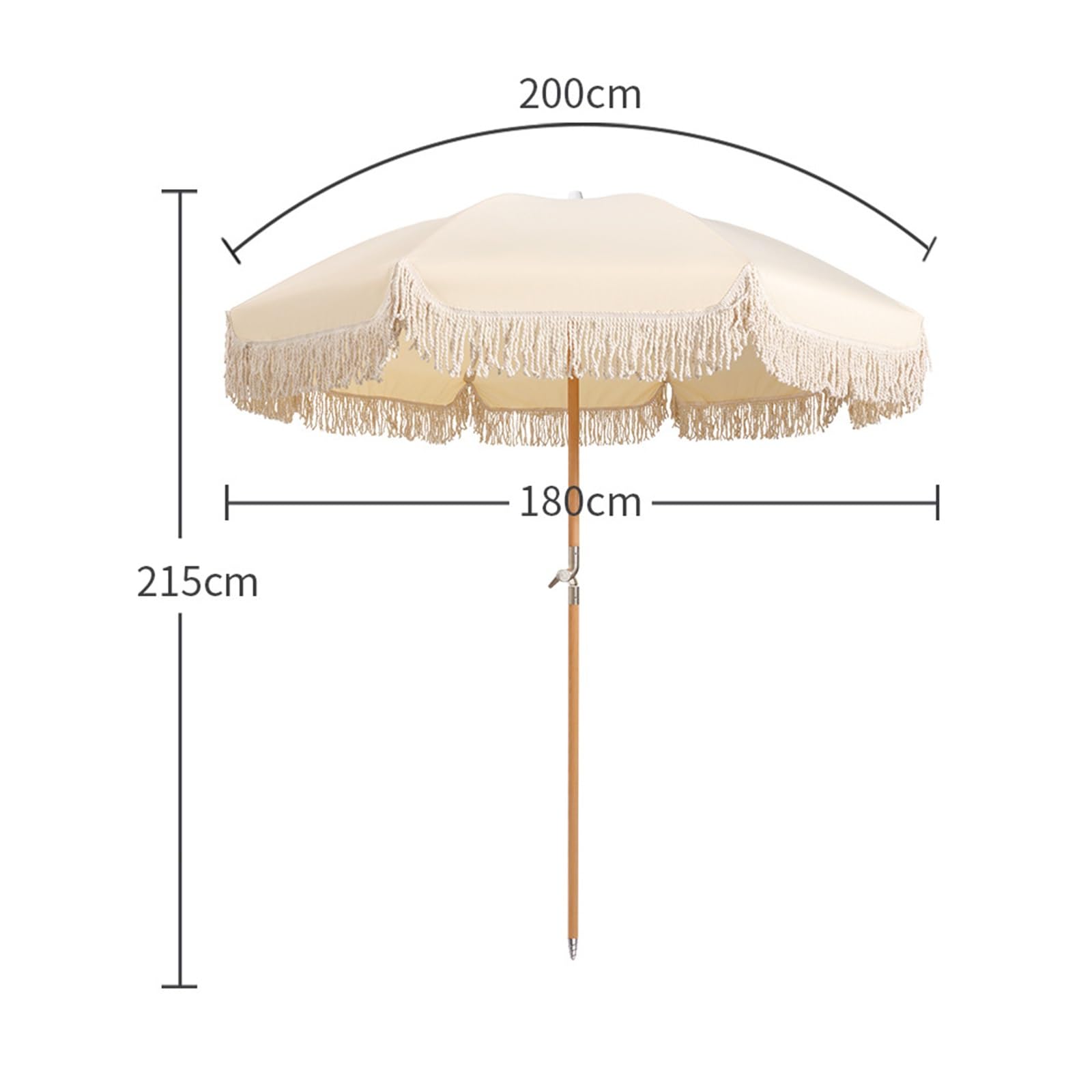 Parasol ogrodowy i tarasowy, obrotowy parasol plażowy, parasol przeciwsłoneczny do wypoczynku na świeżym powietrzu, aluminiowa rama o dużej średnicy, odporna na wiatr, z torbą do przechowywania.