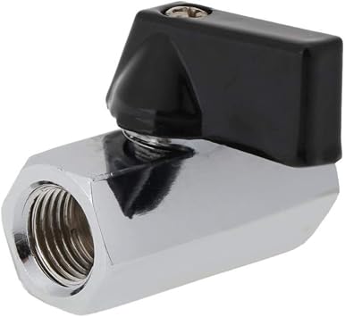 Beduan Brass Mini Ball Valve 1/4 NPT Female x Female Shut-Off ValveThreaded I.D. 1/2