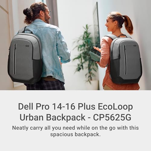 Image of Dell EcoLoop Urban Laptop Backpack CP5625G, 16in, 27L, Water Resistant | 300D rPET Polyester, 52% Recycled Content, 360 Degree Foam Laptop Protection