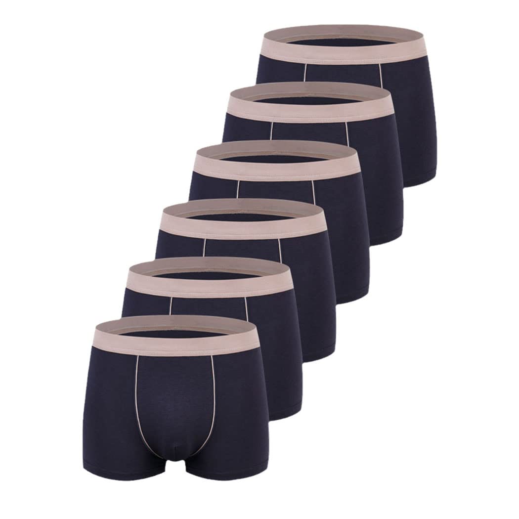 keusyoi 6 Pz/lotto Intimo Di Grandi Dimensioni Boxer Degli Uomini Solido Cotone Mutandine Uomo Senza Cuciture Traspirante Mens Boxer