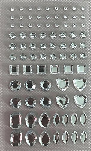 Usfeel Self-Adhesive Rhinestone Stickers, Bling Rhinestone Craft Jewels Gem Diamonds, Multi-Colors, Assorted Size (5 Sheets) #TOP2