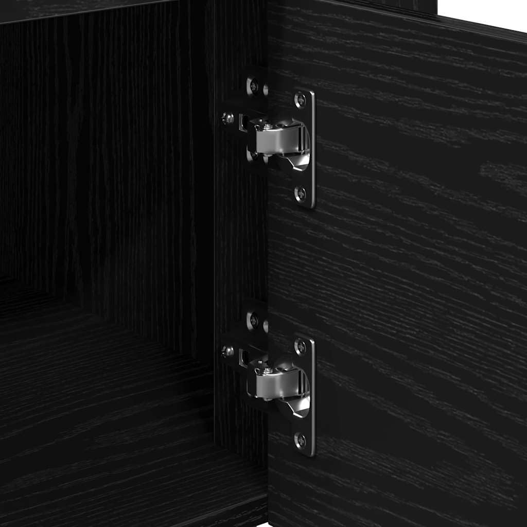 vidaXL Carro de Cocina Roble Negro 60 x 45 x 80 cm | Hecho de madera de ingeniería resistente que va a durar, Se ve elegante y encaja bien en cualquier cocina,