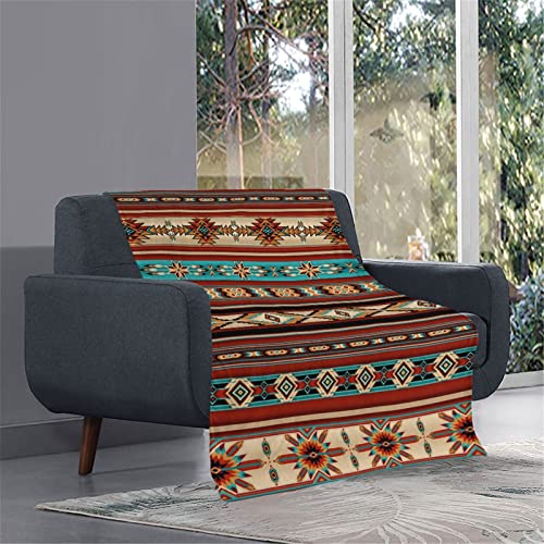 Glenlcwe Tribal Native Stripe Aztec Print Fleece Throw Blanket Fluffy Flannel Blanket Microfiber Bed Blanket Soft Lightweight For Adults Kids #TOP5