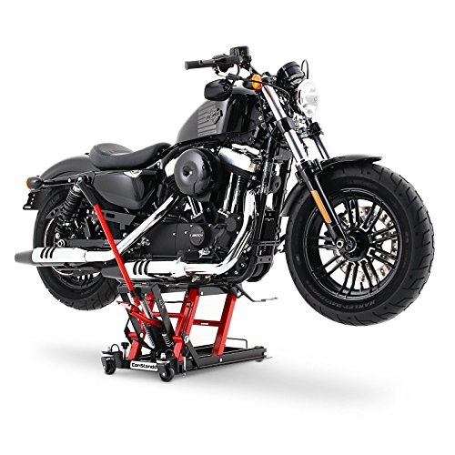 Caballete Elevador Tijera Moto Hidraulico ConStands Mid-Lift L Negro-Rojo