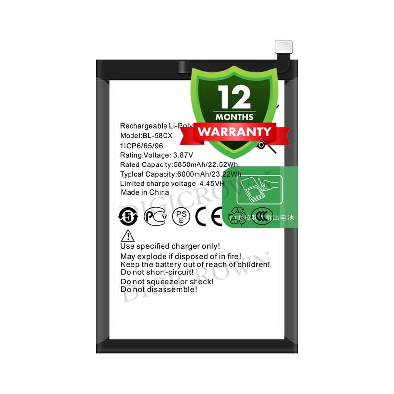 Image of Original BL-58CX Battery Compatible for Infinix Hot 10i (PR652B, PR652C, X658B, X658E, X659, X659B) - (4000mAh) - 1 Year Warranty