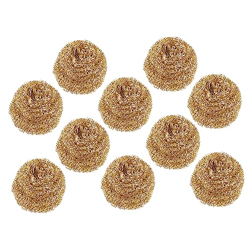 MOLUCKFU 10pcs Iron Nozzle Cleaning Ball Tip Cleaner Soldering Tip Ball Ts101 Tips Soldering Sponge Ts100 Cleaner Electronic Cordless Cleaning Tools Irons Kit Copper Golden