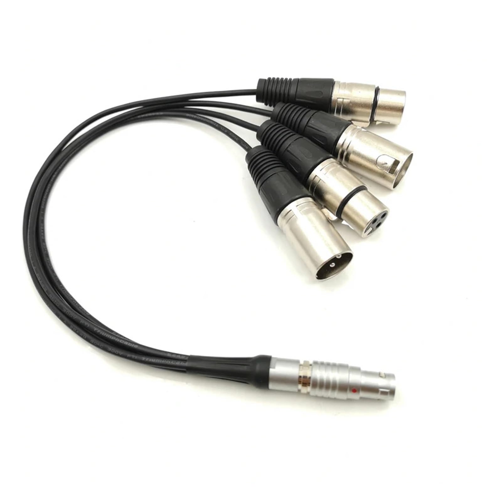 ATO~os – Prise mâle coudée à 10 Broches vers 4 XLR, câble d'entrée et de Sortie Audio for enregistreur de Moniteur Shog~n(Straight Plug Cable,50cm)