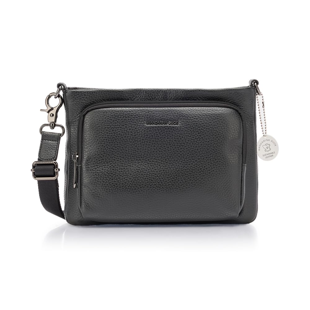 Mandarina Duck Unisex Noir Square Bottom Sling Bag Mellow