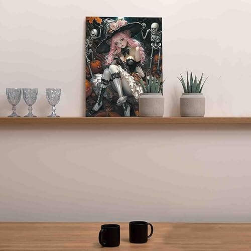 Miniatura 9 de Tucocoo Pintura por números para principiantes, esqueleto familiar, pintura por números sobre lienzo, fácil de pintar, obra de arte del día de los