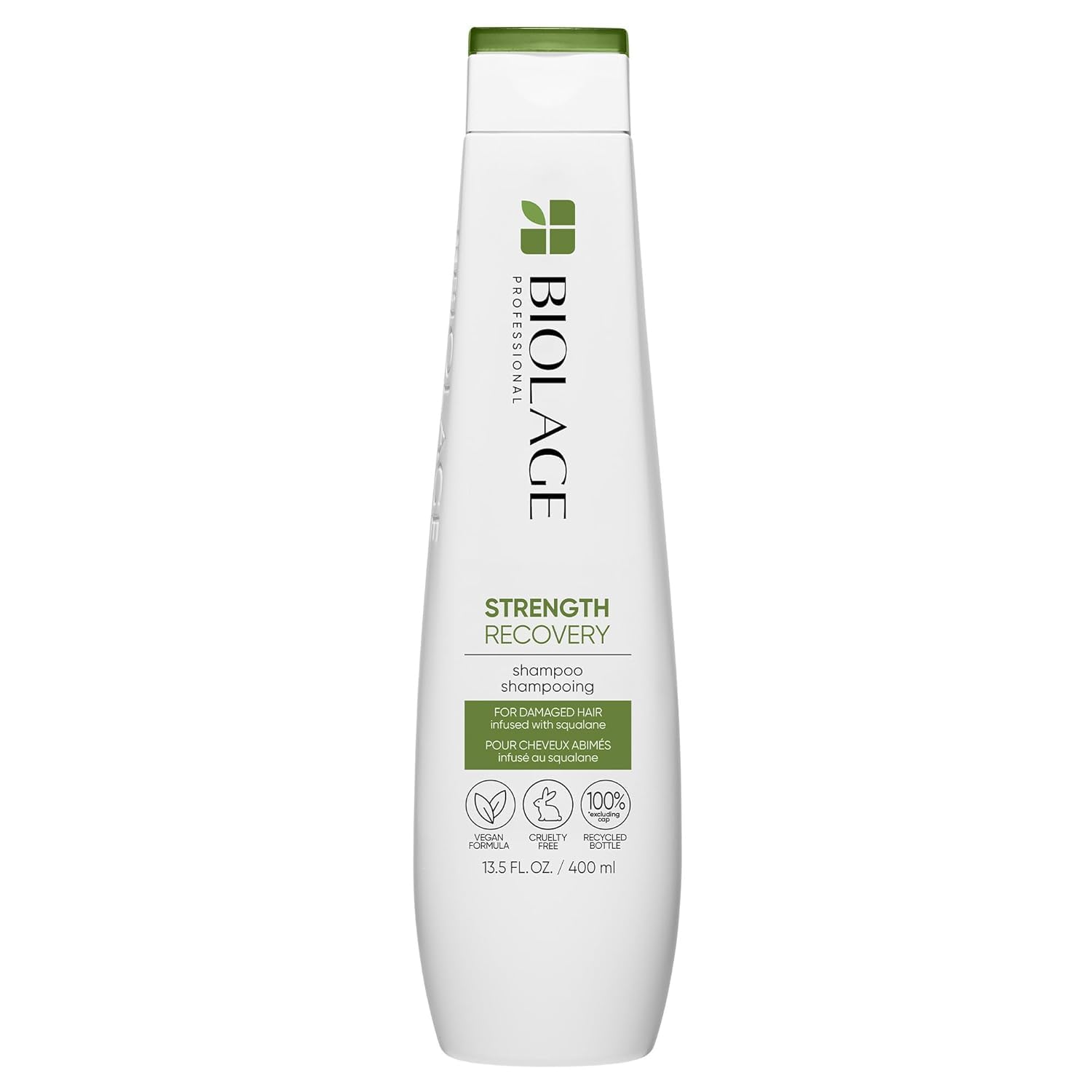 BIOLAGE Strength Recovery Shampoo | Gently Cleanses & Reduces Breakage | For All Damaged & Sensitized Hair Types | Vegan | Cruelty-Free
