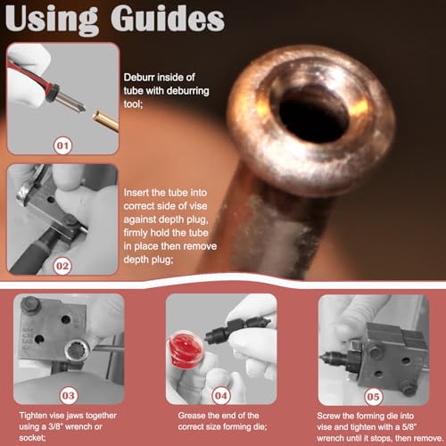 image for Bonbo 33260 Single/Double Flaring Tools Kit Fits for 3/16