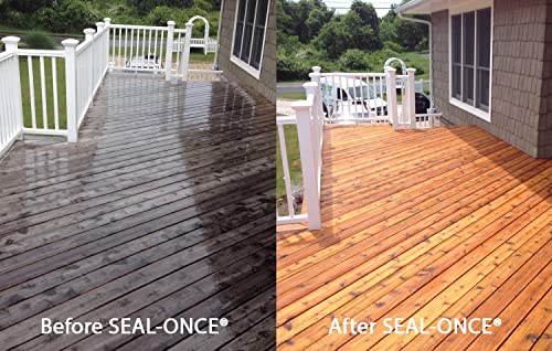 Image of SEAL-ONCE Nano+Poly Wood Sealer and Waterproofer, Natural, 2 Gallon