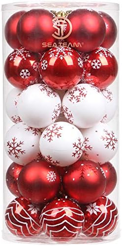 Sea Team Zestaw bombek choinkowych, 60 mm, dekoracyjne, drobnozia...