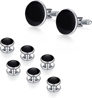 UJOY Men's Jewelry Cufflinks and Studs Set Specially Design for Tuxedo Shirts Business Wedding Party Birthday