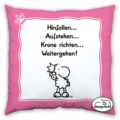 Sheepworld Cuscino, Rosa, 40 cm x 40 cm