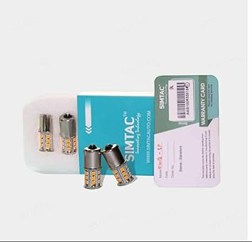 ELECTRONICS KRD TRADERS SIMTAC | 360 ? Reflecting LED Indicator Bulbs With 1 Year Warranty | Handmade | Retrofit Color- Amber, Fitment- Straight Pin pack of 4 pieces