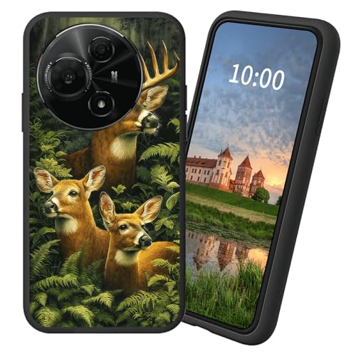 Dikoer for TCL 60 NxtPaper TPU Soft Matte Candy Cover, Men Women's Cell Phone Accessories Bumper Shockproof Protection Anti-Fingerprint Matte Case - Tropical Deer