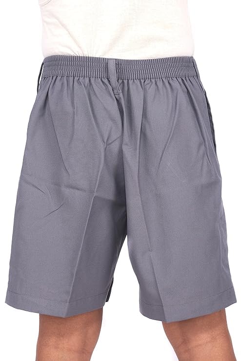 Image of AMBIKA STORES & READYMADES School Uniform - Pant for Boys, Cotton Shorts, Elastic Waist Half Pants, Regular Fit Sports Shorts